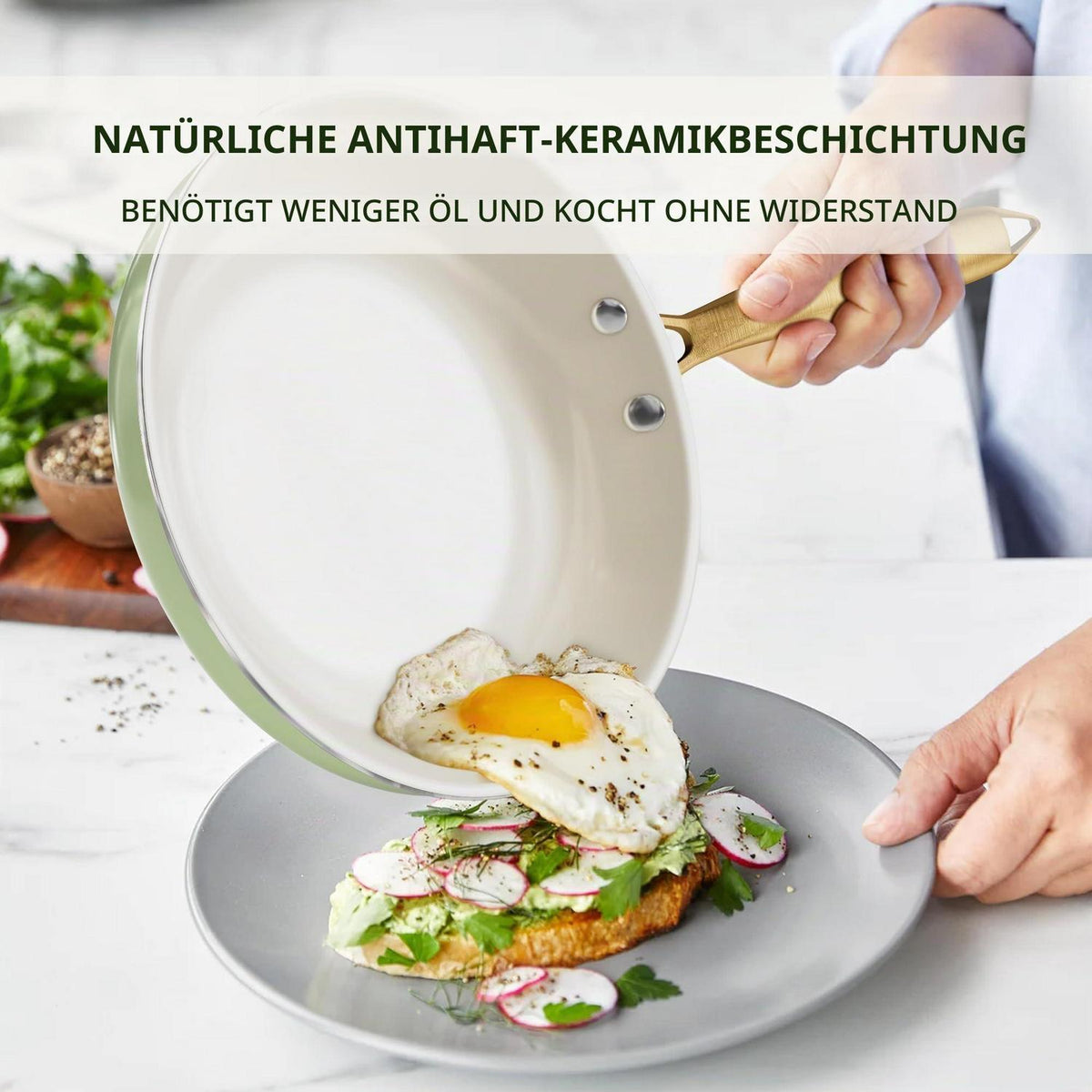 Induktions Kochgeschirr Set mit Antihaftbeschichtung & Kochutensilien