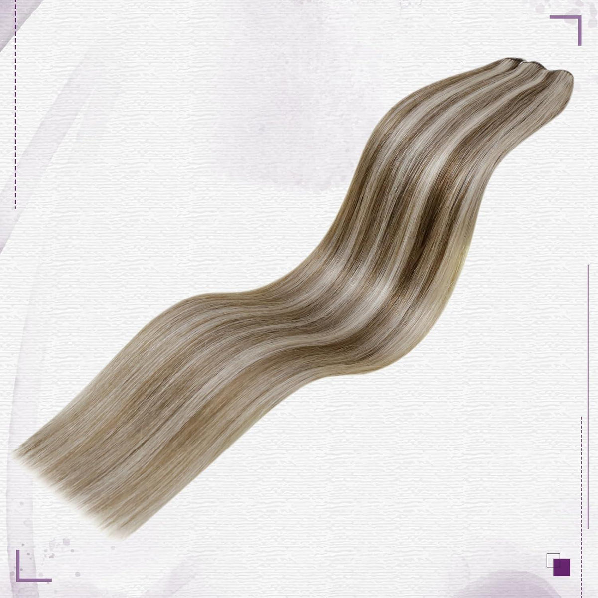 Echthaar Tressen Blond Highlights 40cm - 50g #P8/60