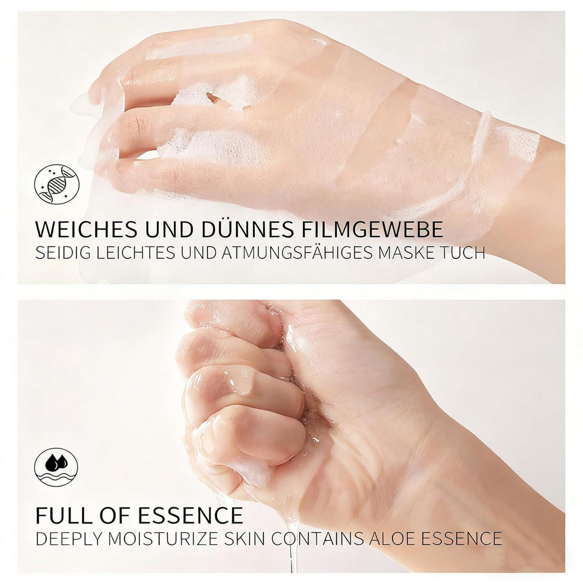 10x Aloe Vera Gesichtsmaske - Korean Skincare Set