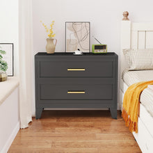 Metallkommode 2 Schubladen Schwarz – Schrank für Schlafzimmer & Flur