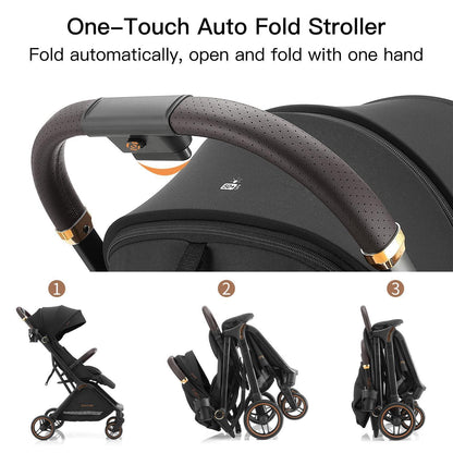 Faltbarer Baby-Kinderwagen – Reisebuggy mit Verstelllehne & UV-Schutz