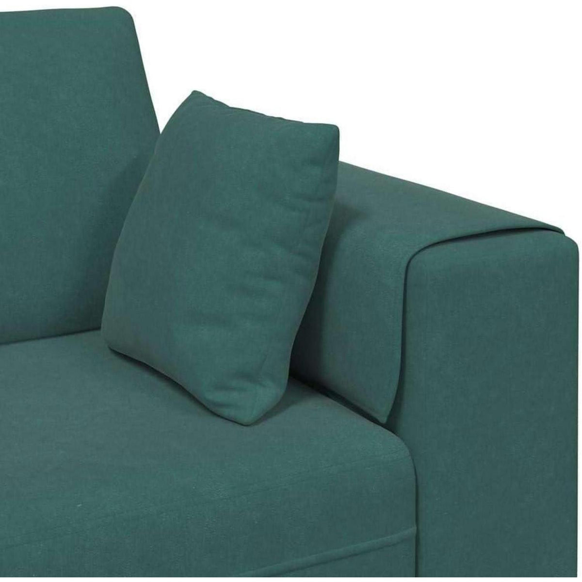 Samt Wohnlandschaft Dunkelgrün – Modernes Sofa mit Square Armrests