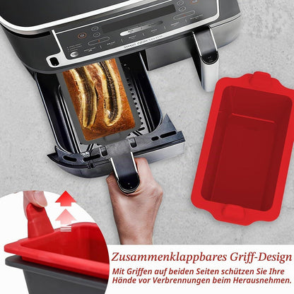 Silikon Brotbackform für Heißluftfritteuse – 2er Set