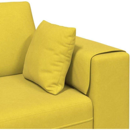 Gelbe Samt Wohnlandschaft mit Eckarmlehnen 210 cm