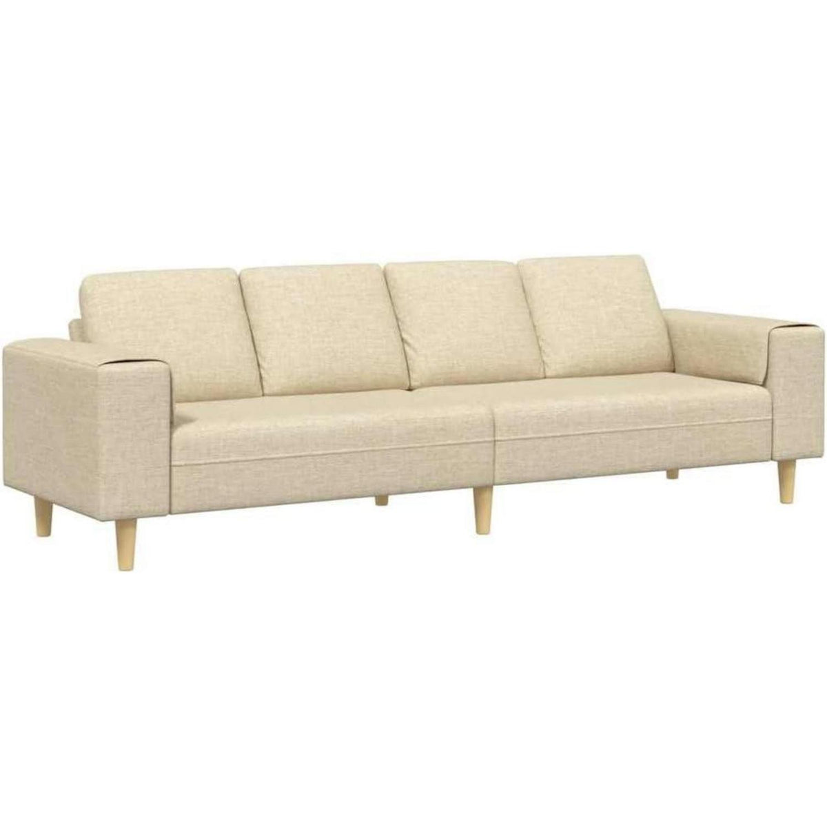 Modernes Samtsofa Creme – Wohnzimmer Sofa für kleine Räume