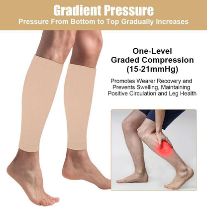 Kompression Wadenbandage für Sport & Alltag, Beige