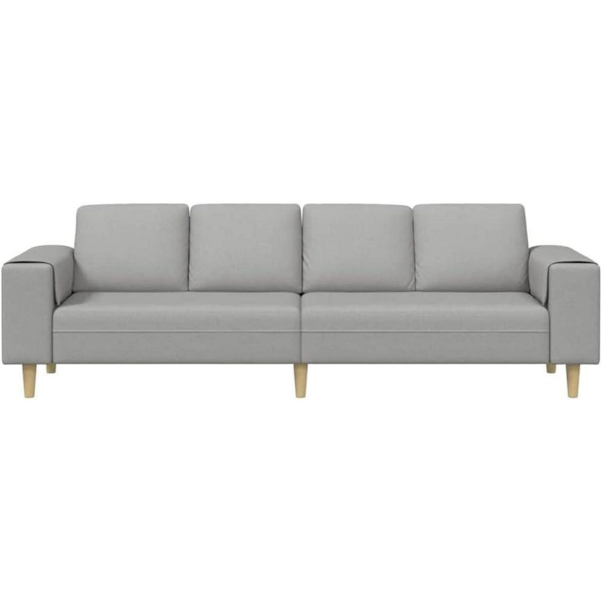 Modernes Schlafsofa 4-Sitzer Couch mit Schlaffunktion Wolken-Grau
