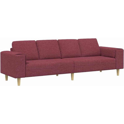 Modernes Cord Polstersofa Weinrot 250x188x76 cm