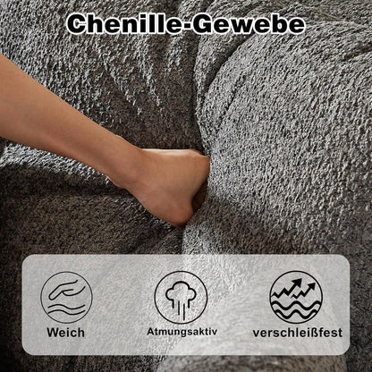Modulares Ecksofa mit Chaiselongue – Grau, 322 x 271 cm