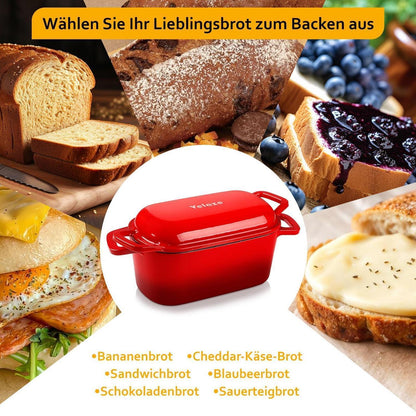Gusseisen Bräter 28cm mit Deckel – 3,4L Schmortopf für Herd & Ofen