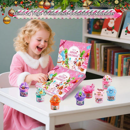 Schleim Adventskalender Weihnachten 2026 für Kinder Rosa