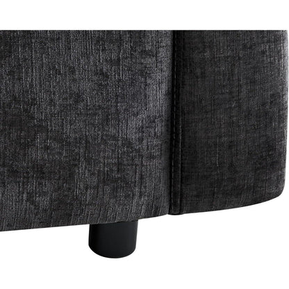 3-Sitzer Sofa mit Fußhocker & Schlaffunktion, Grau