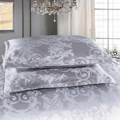Satin Bettwäsche Set 135x200 cm - 4tlg. mit Stickerei