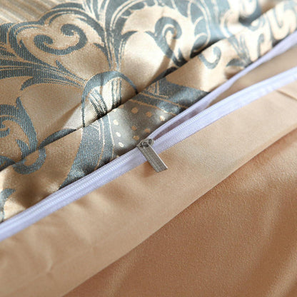 Satin Bettwäsche Set 135x200 cm - Goldfarben, 4-teilig