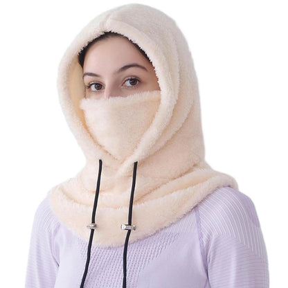Sturmhaube Winter Damen Herren Fleece Balaclava Thermomütze Beige