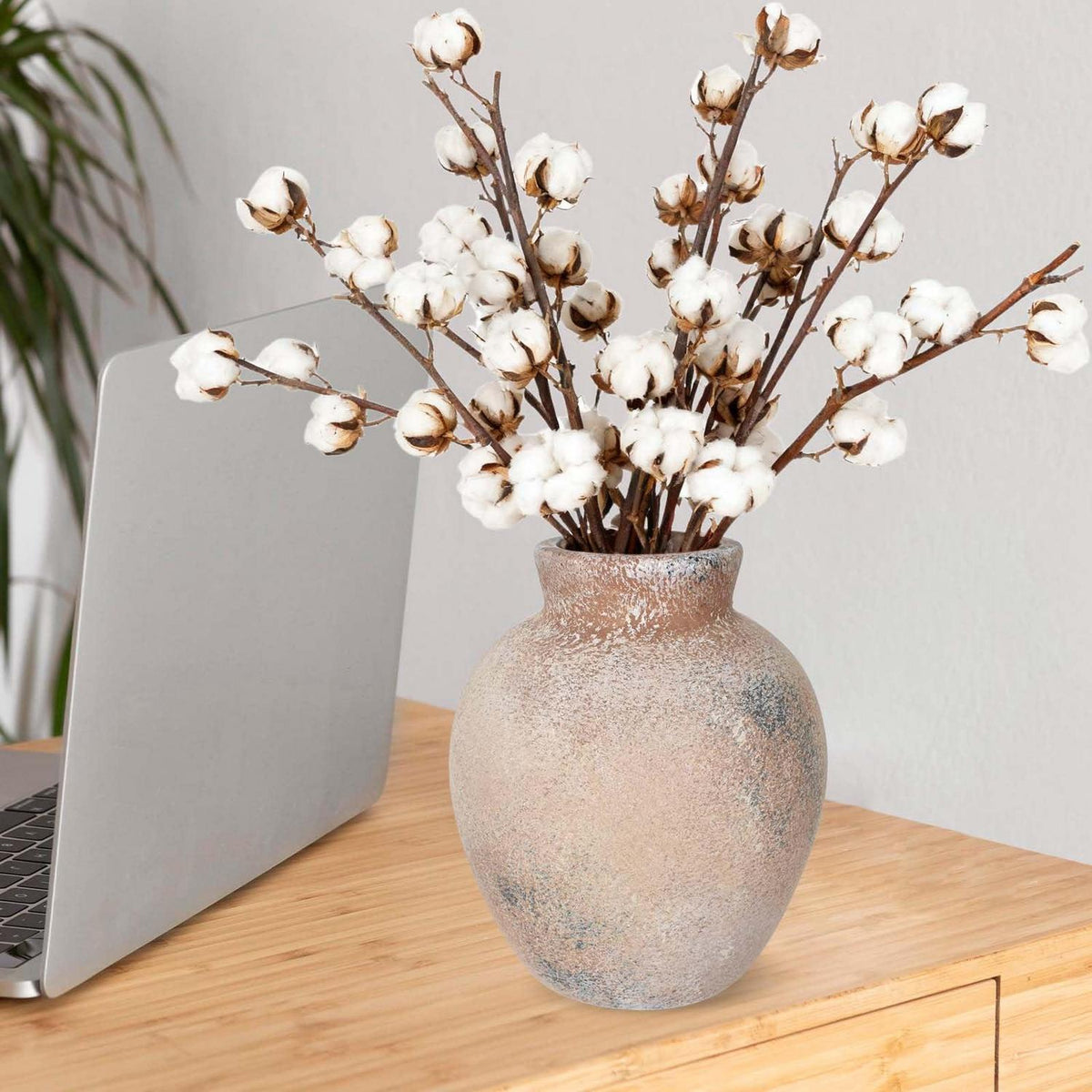 Antike Keramikvase 15cm – Rustikale Boho Deko für Zuhause