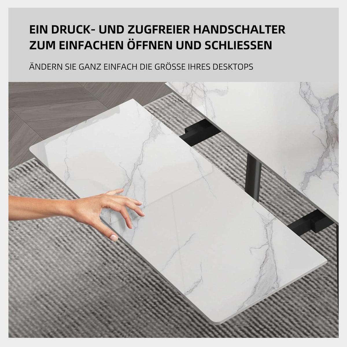 Ausziehbarer Esstisch Weiß – Modern & Robust (160-240cm)