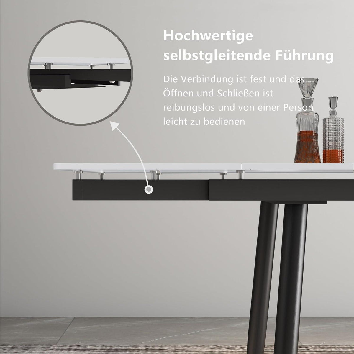Essgruppe modern, ausziehbar (240cm) mit 8 Stühlen