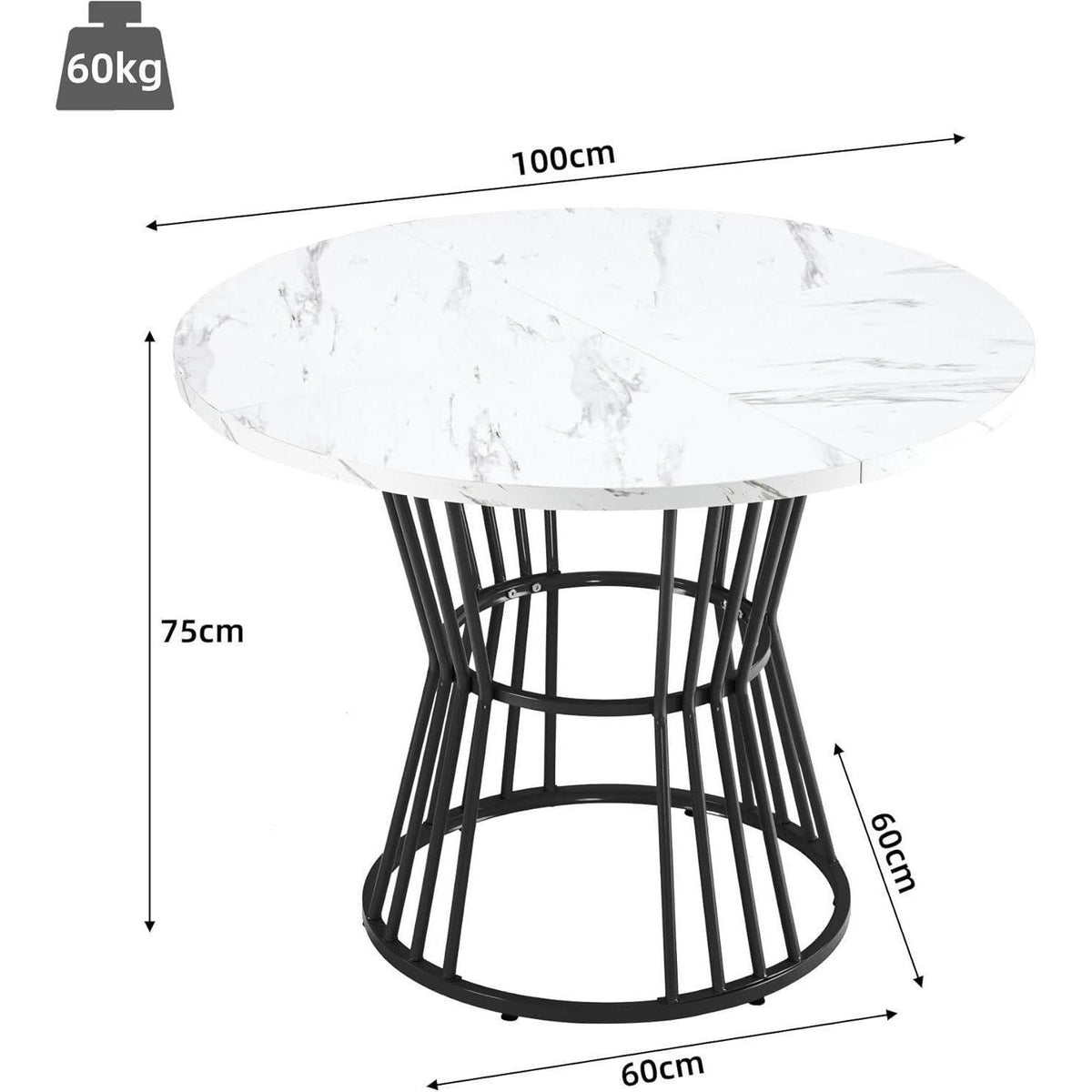 5-teiliges Esstisch Set Schwarz – Modernes Esszimmer für Küche & Wohnzimmer