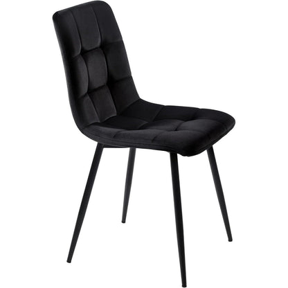 5-teiliges Esstisch Set Schwarz + Gold – Modernes Esszimmer