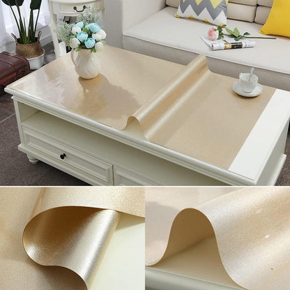 Wasserdichte PVC Tischdecke Gold 90x200cm – Schutzfolie für Tisch