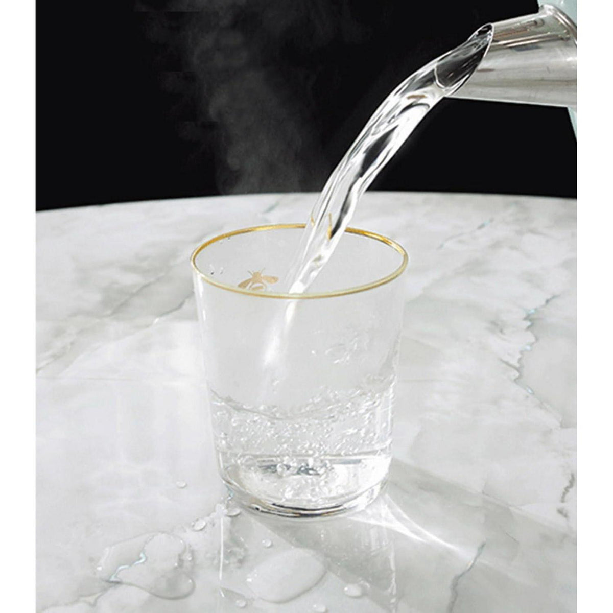 Wasserdichte PVC Tischdecke Hellgold Marmor 90x200 cm