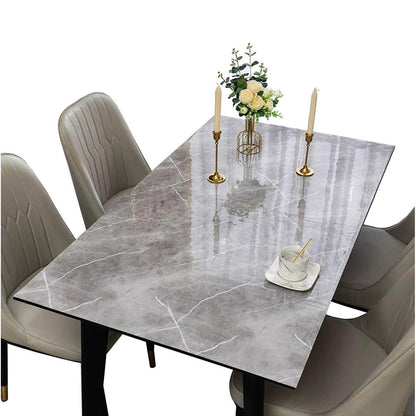 Wasserdichte Tischdecke Grau Marmor 90x200cm PVC Tischfolie