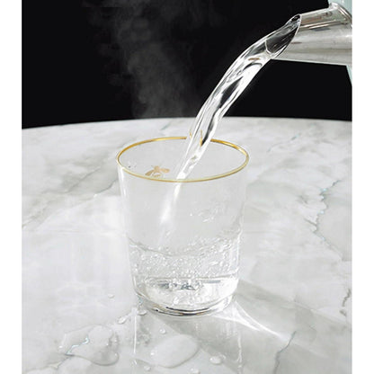 Wasserdichte PVC Tischdecke Hellgold Marmor 80x200 cm Rechteck