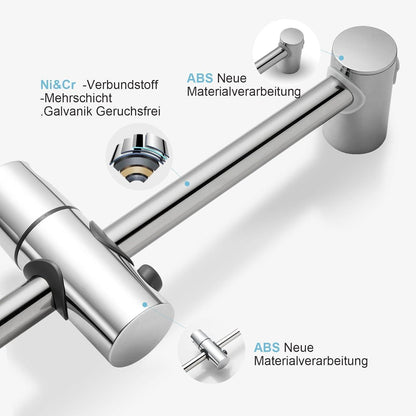 Verstellbare Duschstange 60cm mit Brausestange und Duschkopf