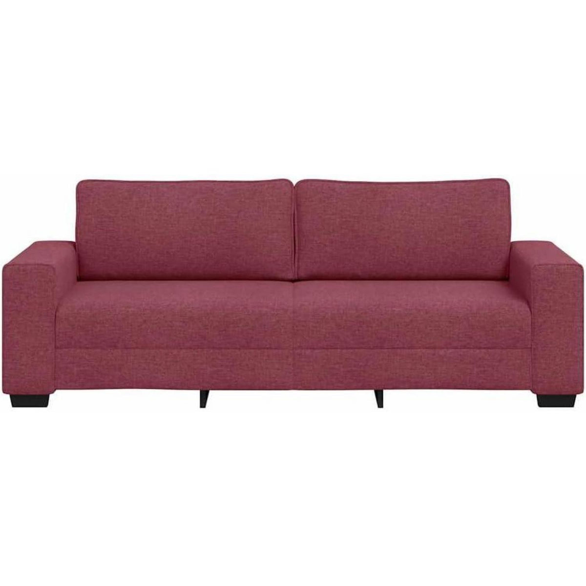 Bequemes 3-Sitzer Sofa Weinrot – Modernes Polstersofa 180cm
