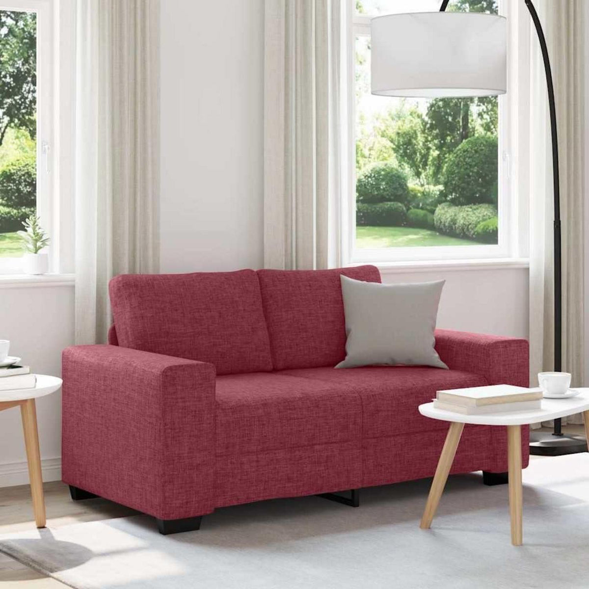 2-Sitzer Schlafsofa Weinrot – Bequemes Bettsofa für Wohnzimmer