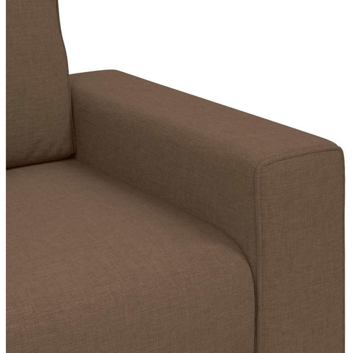 Modernes Sofa mit extra tiefen Sitzen, Braun 140cm