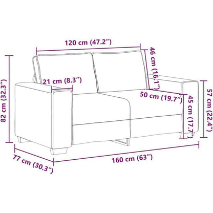 Bequemes 2-Sitzer Sofa im Modern-Stil, Taupe
