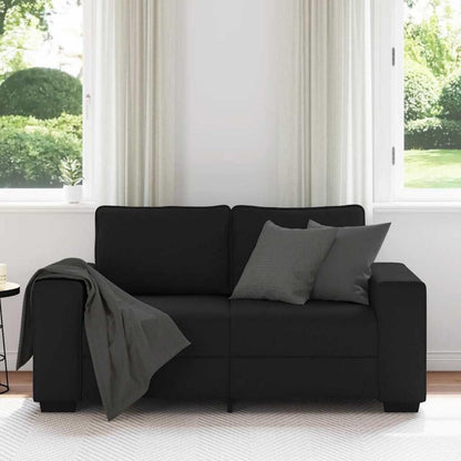 Schlafsofa Bettsofa 2-Sitzer Schwarz – Bequem & Vielseitig