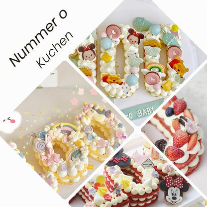 Silikon Zahlen Backform 0-9 für Motivtorten & Kuchen