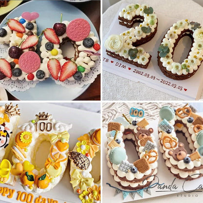 Silikon Zahlen Backform 0-9 für Motivtorten & Kuchen
