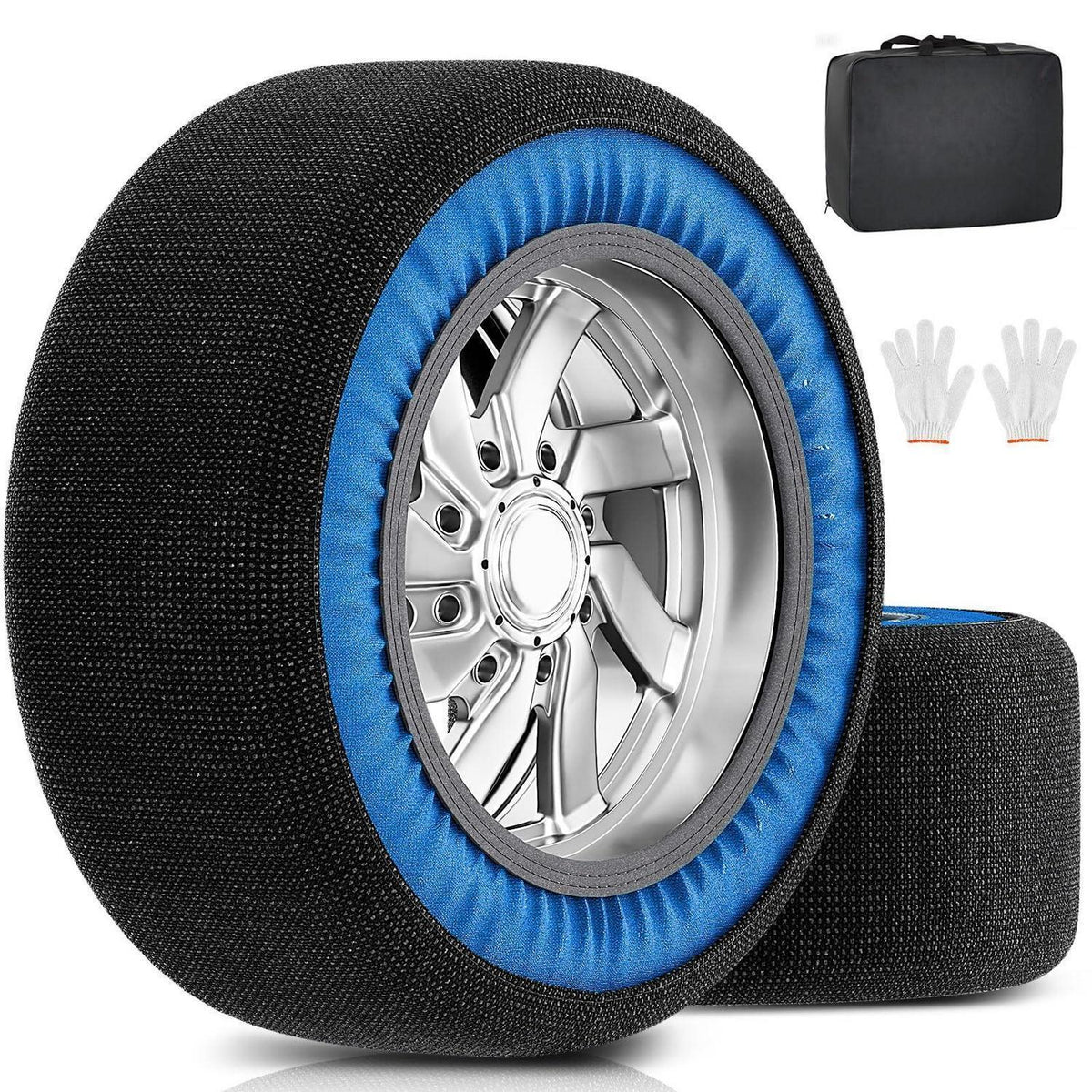 Schneesocken Auto 2er-Pack für R14-R24 – Griffig & Sicher