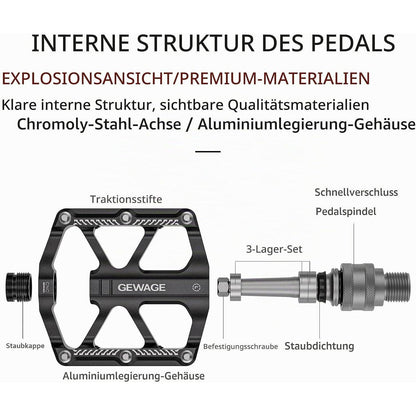 Schnellwechsel-Fahrradpedal 9/16 Zoll – CNC Aluminium mit Anti-Rutsch-Stiften