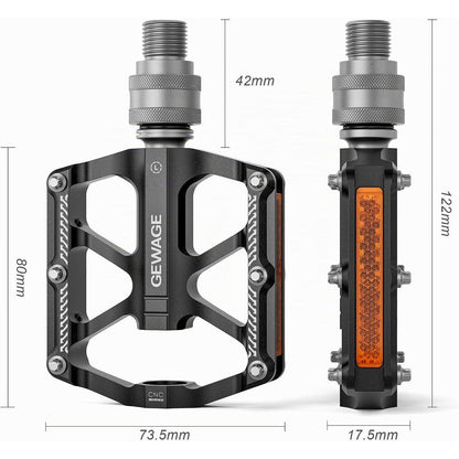 Schnellwechsel-Fahrradpedal 9/16 Zoll – CNC Aluminium mit Anti-Rutsch-Stiften