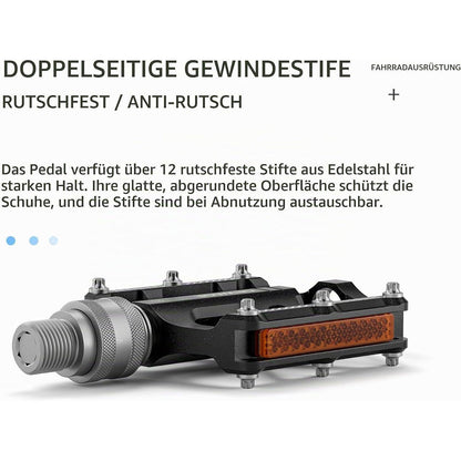 Schnellwechsel-Fahrradpedal 9/16 Zoll – CNC Aluminium mit Anti-Rutsch-Stiften