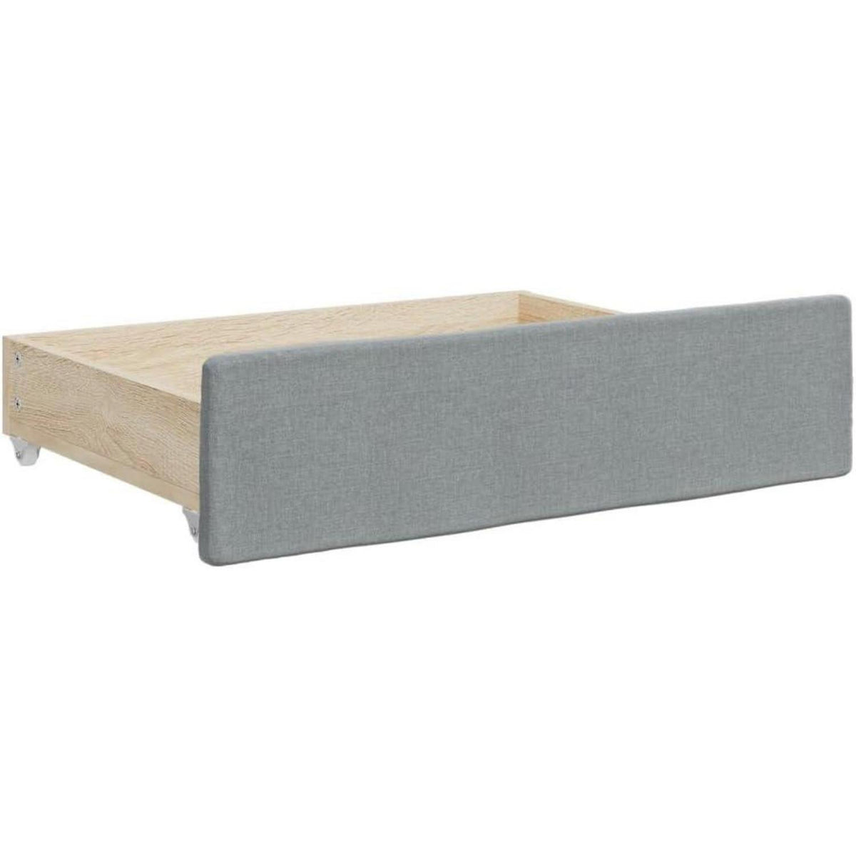 2-Sitzer Schlafsofa mit Bettkasten & Schublade – Hellgrau
