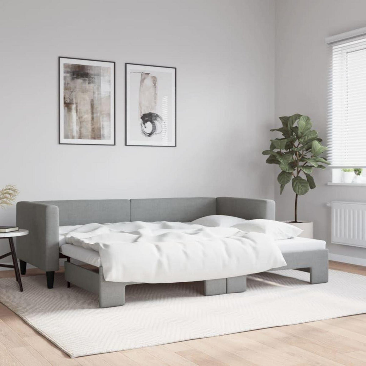 3-in-1 Schlafsofa 80x200 cm mit Bettkasten & Stauraum