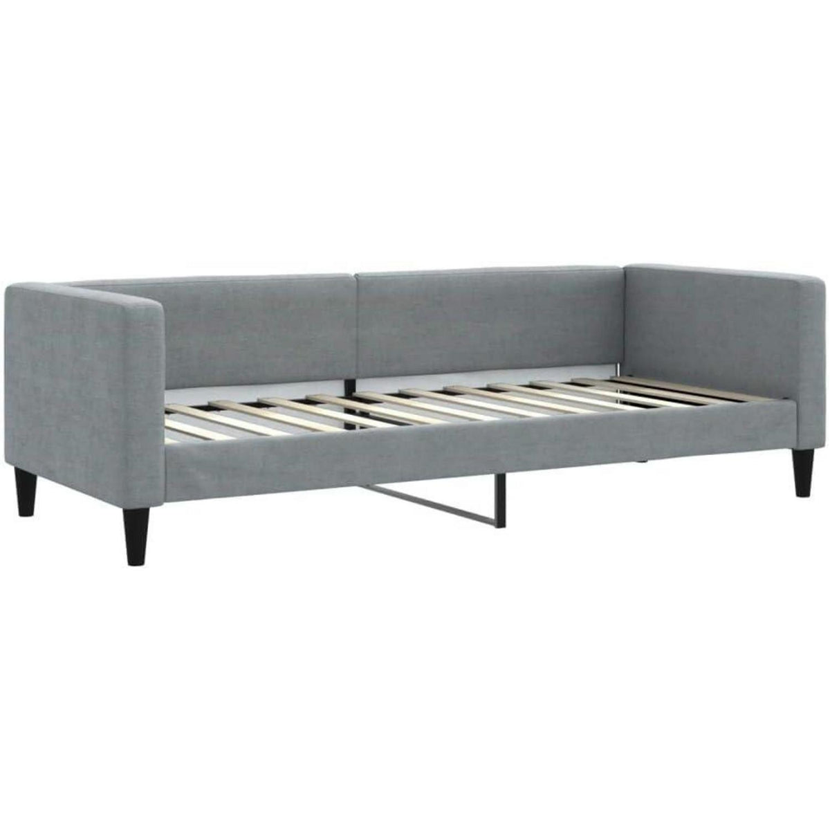 Tagesbett Hellgrau 80x200 cm mit Stauraum & Schlaffunktion
