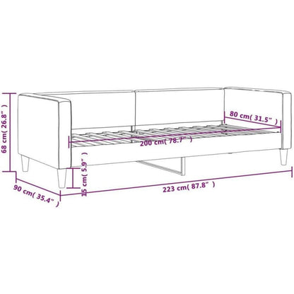 2-Sitzer Schlafsofa mit Stauraum & Bettfunktion, 80x200 cm