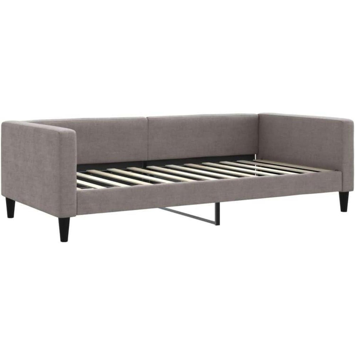 2-Sitzer Schlafsofa mit Bettkasten & Matratze Taupe 100x200 cm
