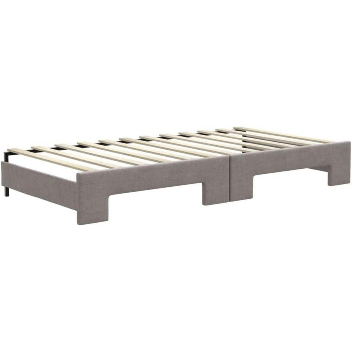 2-Sitzer Schlafsofa mit Bettkasten & Matratze Taupe 100x200 cm