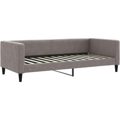 Tagesbett ausziehbar mit Schubladen – Schlafsofa 2-Sitzer Taupe