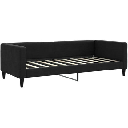 Tagesbett ausziehbar mit Schubladen – 90x190 cm Schlafsofa Schwarz