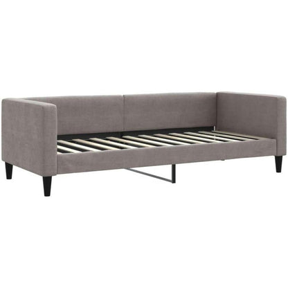 Tagesbett mit Matratze & Stauraum – Schlafsofa 80x200 cm Taupe
