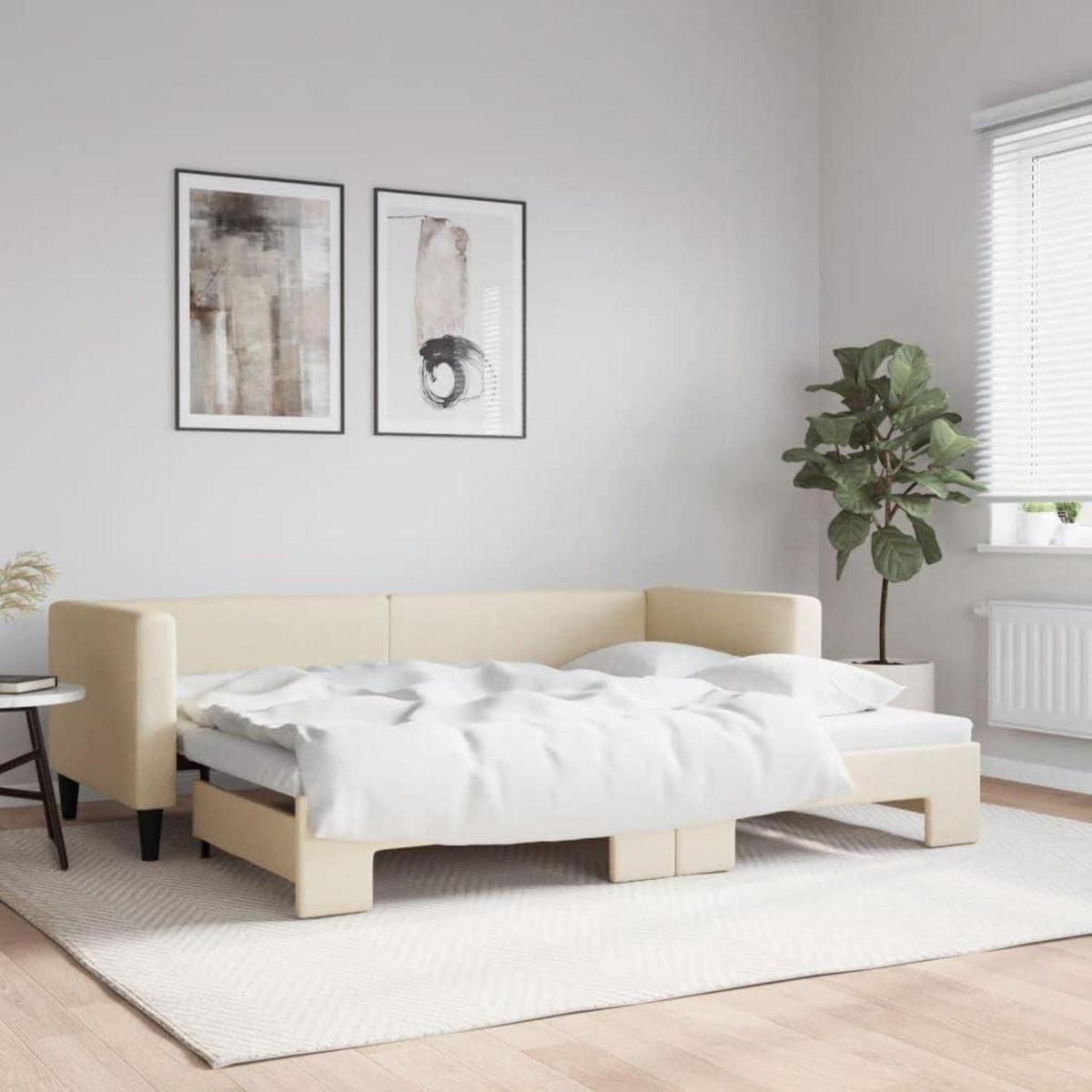 Ausziehbett 2-Sitzer Sofabett mit Bettkasten & Stauraum